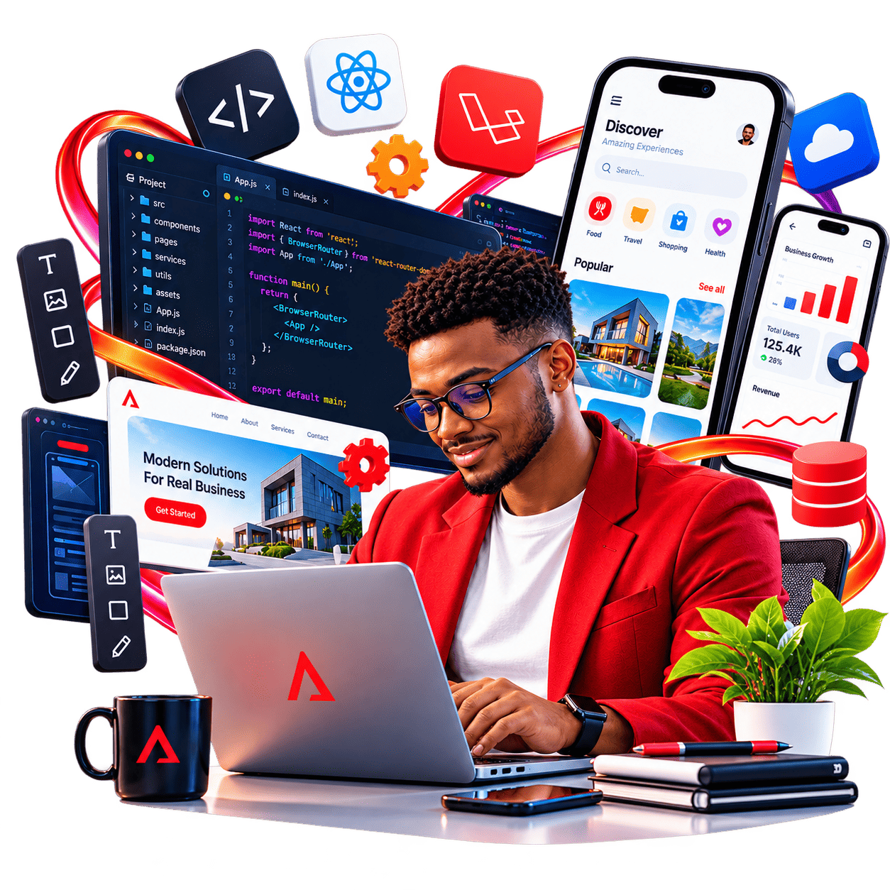 Custom software development services by Adflex Solutions